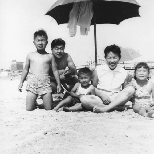 Okada family at the beach