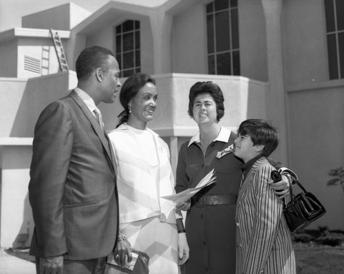 LAFD firefighter Arnett Hartsfield Jr. shows up for Rosalind Wiener Wyman