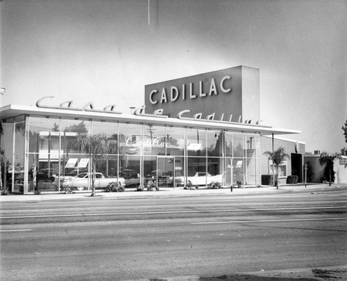 Displaying new line of Cadillacs