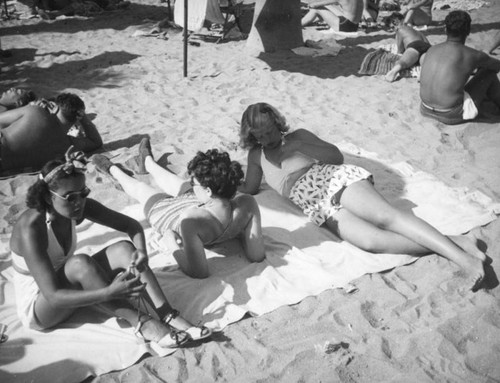 Sunbathing on Avalon beach