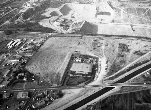 Pacific Drive-In property, Baldwin Park, looking north