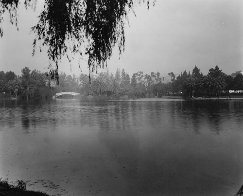 View of the lake in Echo Park