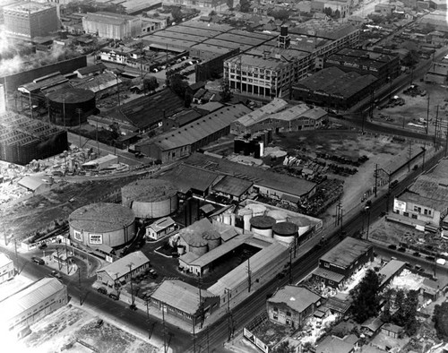 Unidentified compressor plant, aerial view