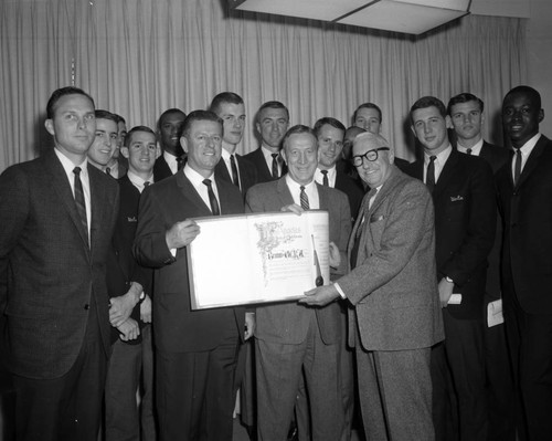 Los Angeles City Hall honors Coach John Wooden and the UCLA Bruins