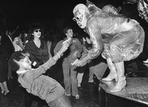 Disco dancing at the Palladium