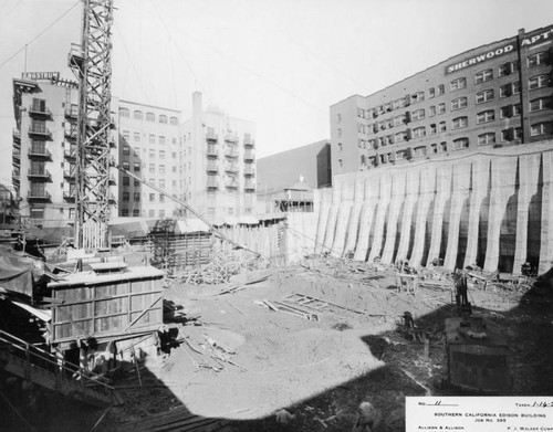 Southern California Edison Building, early construction