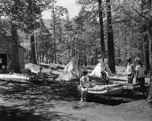 Girls set up Indian village