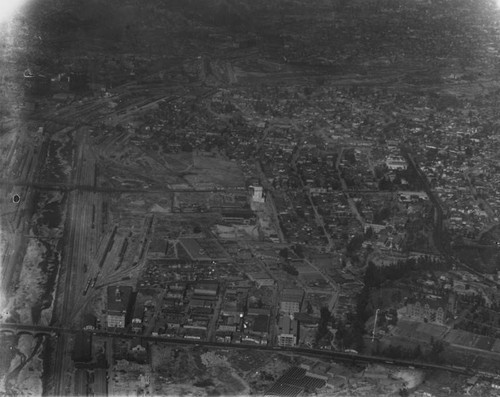 Aerial view of industrial area