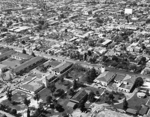 Neighborhoods, schools, and Civic Center, Huntington Park