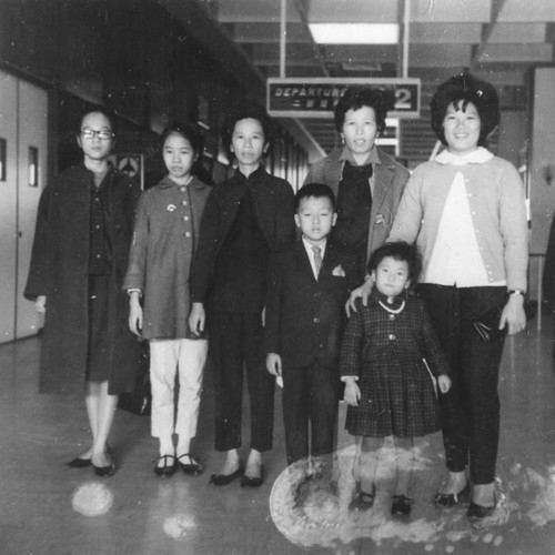 Family at Hong Kong Airport