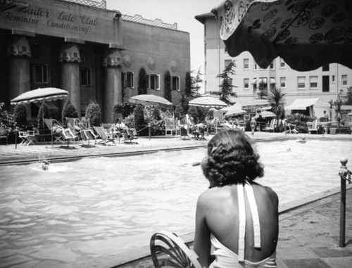 Lounging at the Ambassador Lido Club, Ambassador Hotel