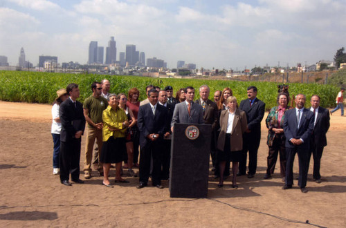 Councilman Eric Garcetti at "Not a Cornfield"