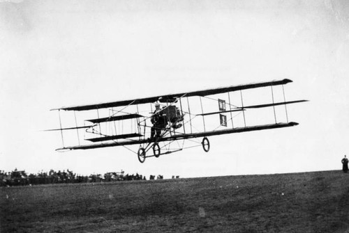 C.F. Willard in Curtiss plane