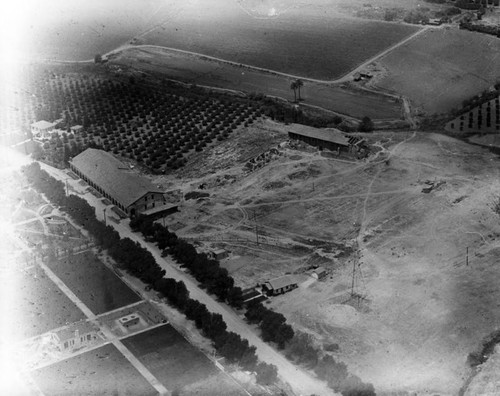 San Fernando Rey de Espan~a Mission aerial, view 1