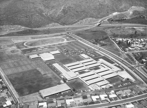 Ganesha High School, Fairplex Drive, view is looking north