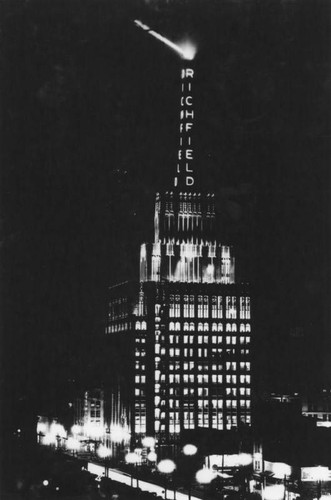 Richfield Building at night