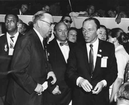 Gov. Edmund Brown and Frank Sinatra