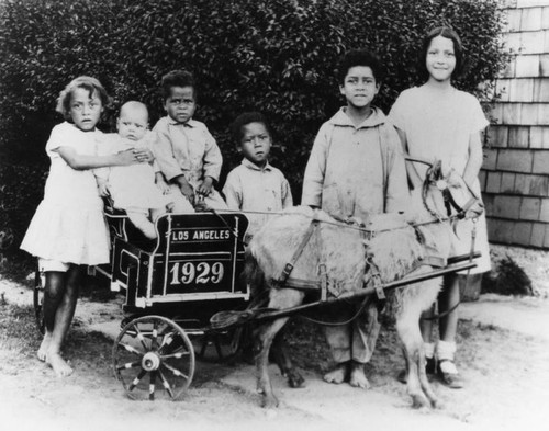 Siblings with carriage
