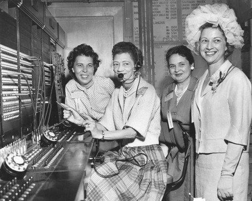 Switchboard manned by PBX Clubs of California members