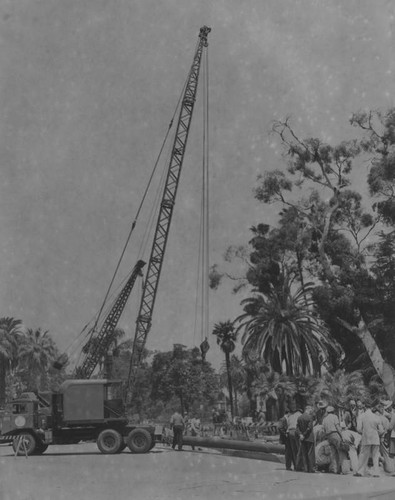 Moving Pasadena flagpole