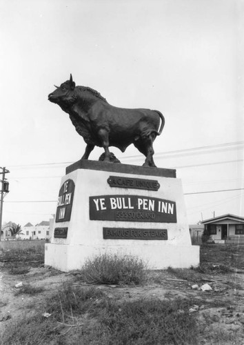 Statue advertising restaurant