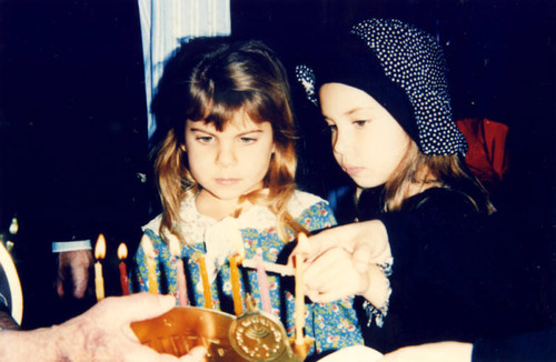 Lighting the Chanukah candles