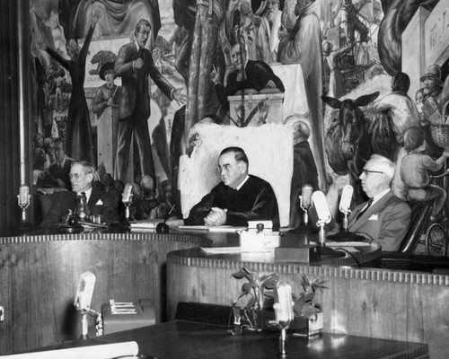 Judge Herbert V. Walker at Burbank City Council Chambers