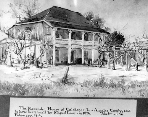 Leonis Adobe, exterior view