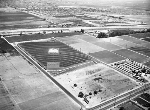 Pacific Drive-In, Santa Ana, looking southeast