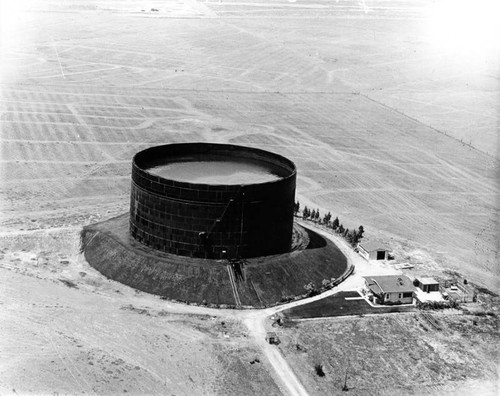 Reservoir water tank seen from above