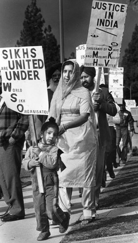 Protesting the murder of Sikh nationals