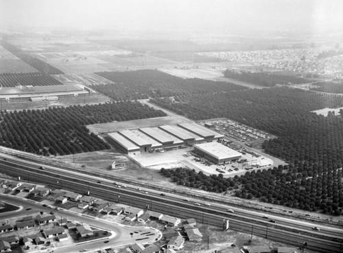 Manchester Avenue and Orangewood Avenue, Anaheim, looking southwest