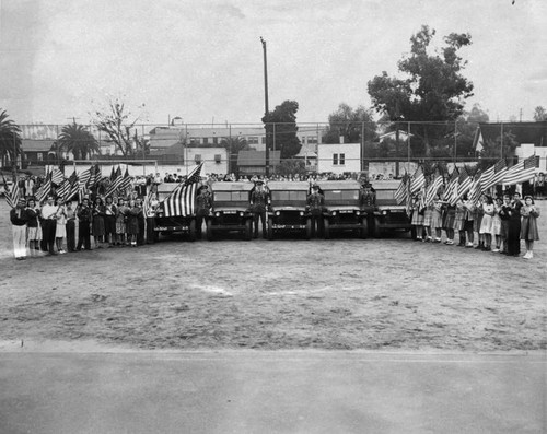 War bond drive at Berendo Jr. High School