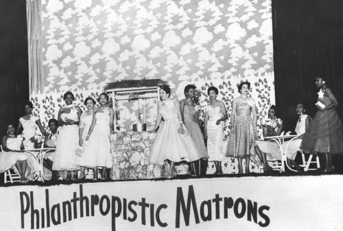 Philanthropistic Matrons on stage — Calisphere