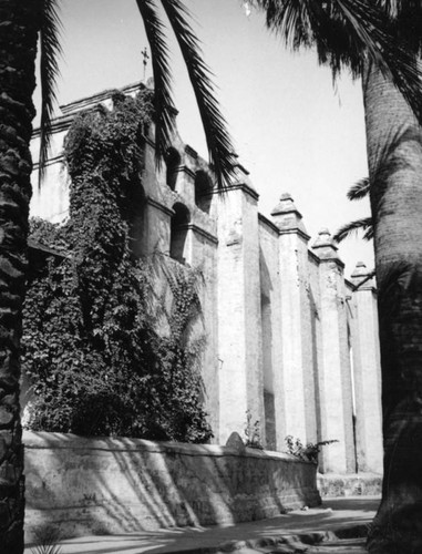 San Gabriel Mission, western facade of nave