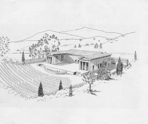 Greek Theatre, a drawing