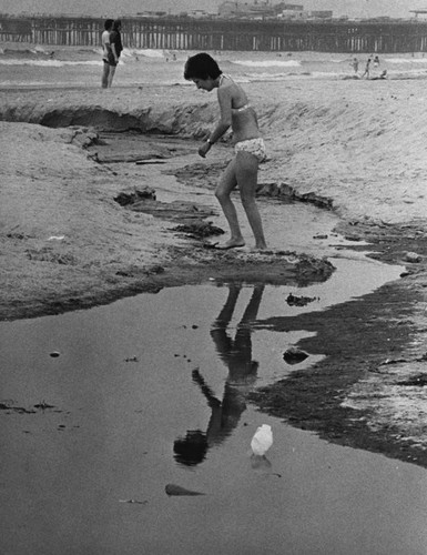 Oil spill at Santa Monica beach