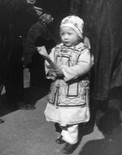 Young child in traditional Chinese clothing