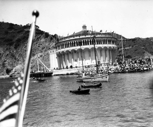 Panoramic view of the Catalina Casino, view 1