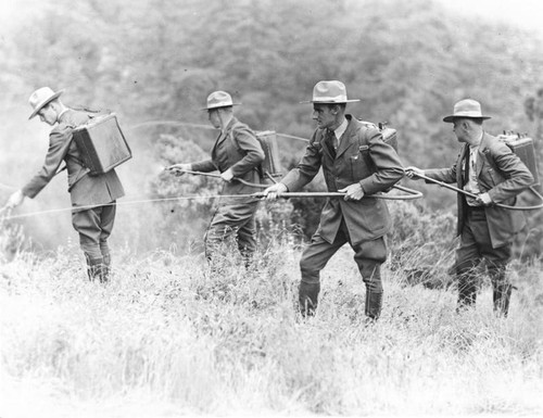 Fire fighters demonstrating back pumps