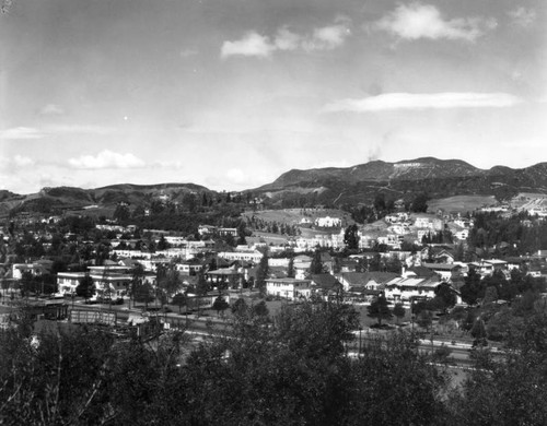 North of Franklin Avenue across Hollywood