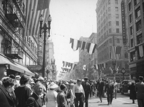 President Roosevelt's motorcade, Broadway and Fifth