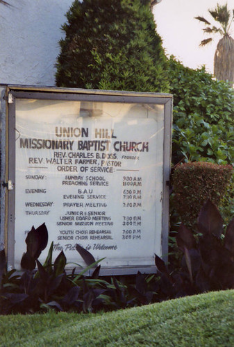 Union Hill Missionary Baptist Church marquee