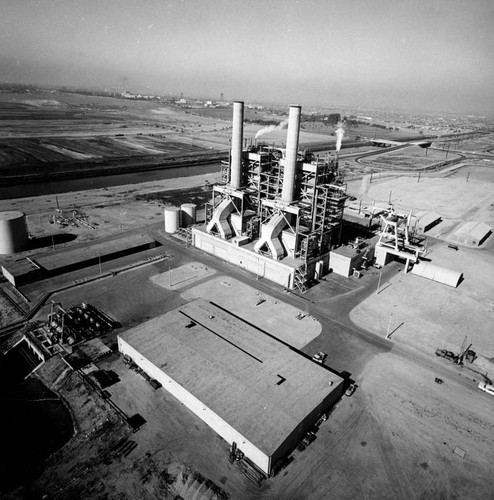 Aerial view of oil refinery