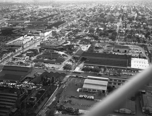 Slauson Avenue, State Street and Belgrave Avenue, Huntington Park, looking southeast