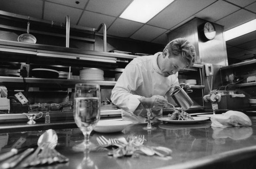 Tony Hodges inside Hilton Checkers kitchen