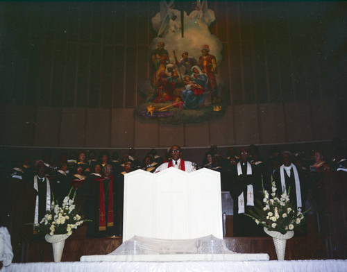 Reverend H. Hartford Brookins gives sermon at First A.M.E Church