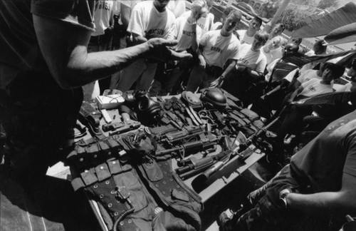 Weapons display for Police Academy recruits