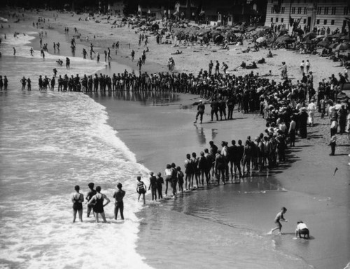 Lifeguard contest on Hermosa Beach, view 2