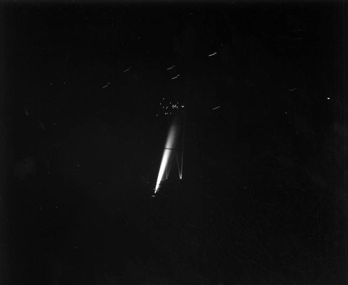 Searchlights during blackout